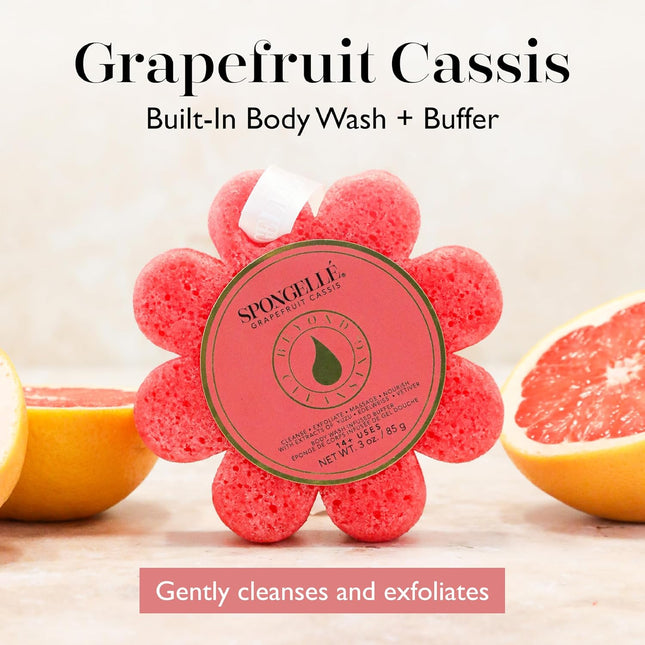 Spongelle Grapefruit Cassis Wild Flower Loofah Body Scrubber | Bath & Shower Loo