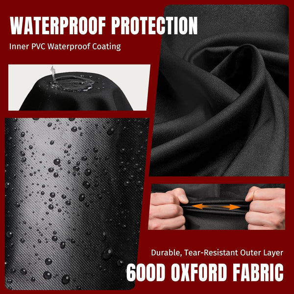 SHINESTAR Grill Cover for Outdoor Grill, Fits Weber Spirit 200/300 & Spirit II Gas Grill 600D Oxford Heavy Duty Waterproof BBQ Covers, Triple Lock