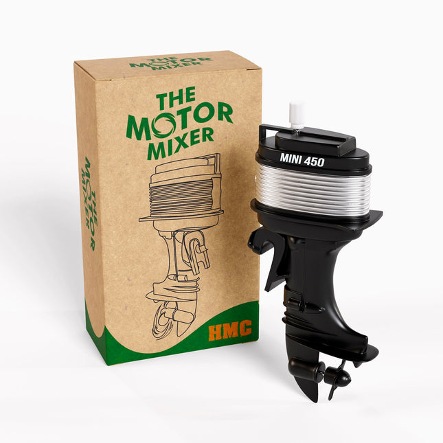 The Motor Mixer by HMC - Novelty Boat Motor Coffee Mixer Wind-Up Outboard Mini Boat Motor Stirrer Toy Beverage Works wit