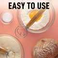 Zulay Kitchen 13 Inch Danish Dough Whisk - Large Wooden Danish Whisk for Dough with Stainless Steel Ring - Traditional Dutch Whisk Baking Tool for