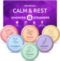 Shower Steamers 6 Packs, Shower Bath Bombs with Natural Fragrance, Self-Care & Relaxation Birthday Presents for Loved Ones, Shower Bombs with