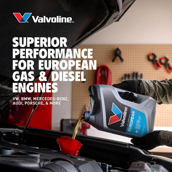Valvoline European Vehicle Full Synthetic SAE 5W-40 Motor Oil 5 QT, Case of 3 European Vehicle 5 QT, Pack of 3 5W-40
