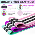 Fabric Resistance Bands for Women & Men – 4 Durable Exercise Bands for Working Out, Non-Slip & Non-Pinching Workout Bands – Multiple Resistance