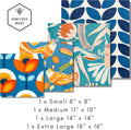 Beeswax Wraps for Food - The Kitchen Collection - Organic Cotton Beeswax Wrap - Reusable Beeswax Food Wrap - Plastic Wrap/Sandwich Bags
