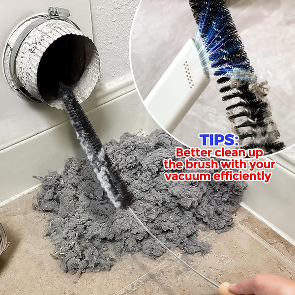 Holikme 2 Pack Dryer Vent Cleaner Kit Clothes Dryer Lint Brush Vent Trap Cleaner Home Essentials Long Flexible Vacuum Brush