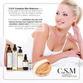 CSM Dry Body Brush - Natural Bristle Exfoliating Brush for Skin Renewal, Lymphatic Support and Circulation Boost - Sustainable Choice Dry Brushing
