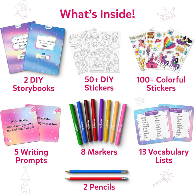 Skillmatics Storybook Art Kit - Create Fairytale Stories, DIY Craft & Writing Kit with 300+ Stickers, Scrapbooking & Jou