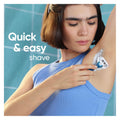 Gillette Venus Smooth Razor for Women, Includes 1 Reusable Razor Handle + 2 Count 3-Bladed Refills, Ergonomic Soft Grip Handle 1 Count (Pack of 1)