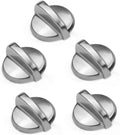 Fetechmate WB03T10325 Heavy Metal Knobs Compatible with G.E Cooktop Burner Stove Knob Replace WB03T10325 2691864 PS3510510 (5 Pack)