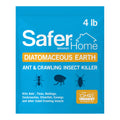 Safer Home Diatomaceous Earth 4 lb Organic OMRI DE - Cockroach Killer Indoor Home, Bed Bug Killer, Kills Fleas, Ants, Silverfish, Earwigs &