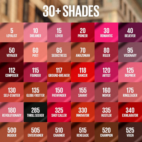 Maybelline Super Stay Matte Ink Liquid Lipstick Makeup, Long Lasting High Impact Color, up to 16H Wear, Mover, Brown, 1 Count, Packaging May Vary