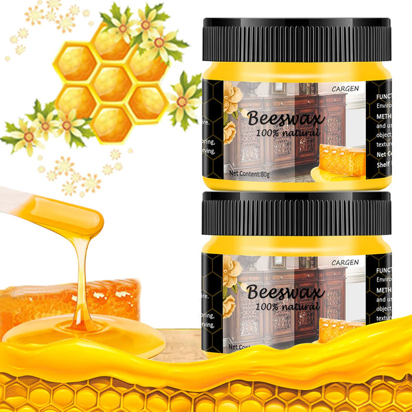 CARGEN Beeswax Furniture Polish, Wood Seasoning Beeswax for Furniture Wood Wax for Dining Table Floor Doors Chairs Cabinets to Protect and Care