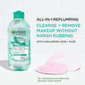 Garnier Micellar Water with Hyaluronic Acid, Facial Cleanser & Makeup Remover, Hydrating and Plumping, For All Skin Types, Vegan, Cruelty Free,