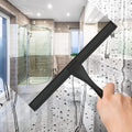 All-Purpose Stainless Steel Shower Squeegee for Shower Doors with 2 Adhesive Hooks, Bathroom Cleaner Tool Household Window Mirror Squeegee for
