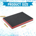 Outus 4 Pcs Cuttable Polyurethane Foam Pads Craft Foam Insert for Cases Packing Padding Camera Toolbox Storage(16 X 12 X 1.5 Inch,Red, Black)