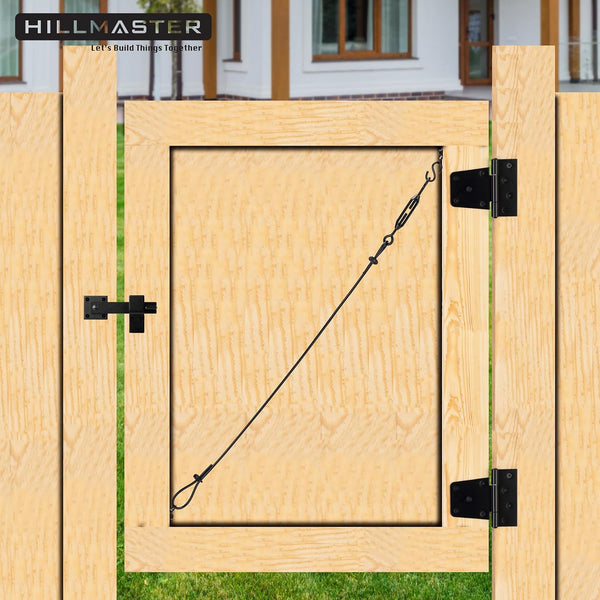 HILLMASTER Sturdy 6" Farm Flip Fence Gate Latch, Barn Door Lock Flip Latch Hardware, Rustic Gate Lock for Cabinet, Shed, Sliding Doors, Matte