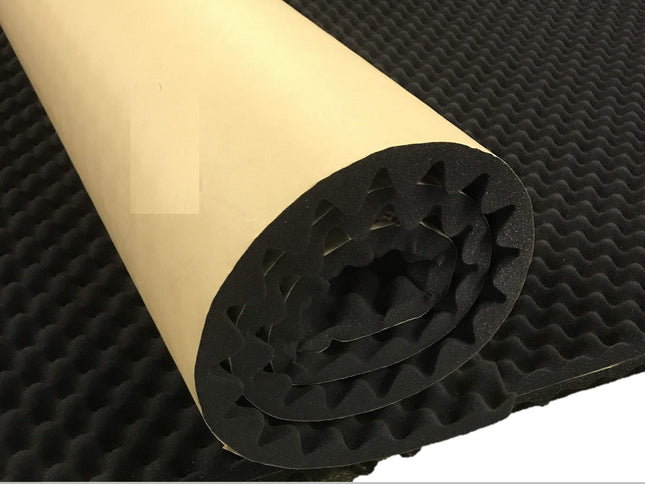 Bookishbunny Self Adhesive High Density Acoustic Foam Egg Crate Panel Studio Foam Wall Panel 39" X 78" (1.5" Black)