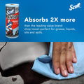 Scott Shop Original Blue Towels (75130), 9.4"X11" Cloth-Like Paper Towel (30 Rolls of 55 Sheets, 1,650 Sheet Total)