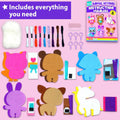 KRAFUN Unicorn Sewing Keyring Kit for Kids Age 7 8 9 10 11 12 Learn Art & Craft, Includes 6 Stuffed Animal Bear, Dog, Rabbit, Raccoon, Owl Dolls,