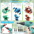 Dinosaur STEM Toys for Kids 3-5, Take Apart Dinosaur Toys with Electric Drill, Educational Building Toy & Construction Set, DIY Christmas Birthday