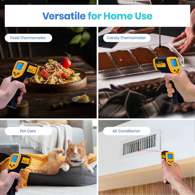Etekcity Infrared Thermometer Laser Temperature Gun 774, Meat Food Candy Oven Thermometer for Griddle Accessories, Heat 
