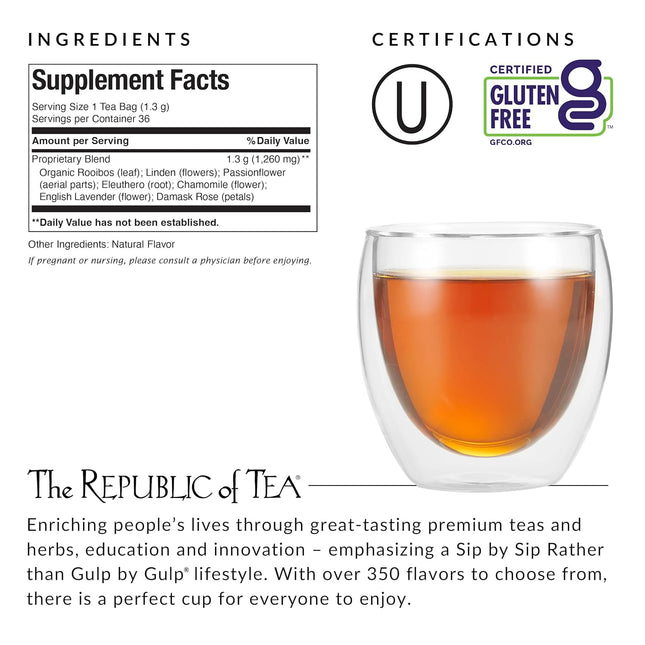 The Republic of Tea, Get Relaxed No.14 Tea for Relieving Stress Tea, 36-Count