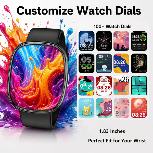 Fitness Tracker Watch with Heart Rate, Activity Tracker, Pedometer Watch Black