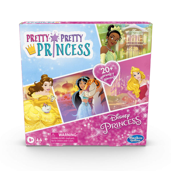 Hasbro Gaming Pretty Pretty Princess: Edition Board Game Featuring Disney Princesses, Jewelry Dress-Up Game for Kids Ages 5 and Up, for 2-4
