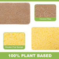 Yolaist 12 Pack Non-Scratch Scrub Sponge, Natural Kitchen Sponges for Cleaning Kitchen, Scratch Free Biodegradable Sponges for Dishes, No-Stick