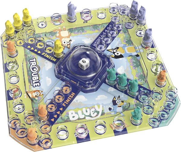 Hasbro Gaming Trouble: Bluey Edition Board Game for Kids, 2-4 Players, Race Bluey, Bingo, Bandit, or Chilli to the Finish, Ages 5 and up (Amazon