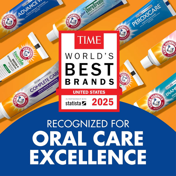 ARM & HAMMER Essentials Fluoride-Free Toothpaste, Whitening + Activated Charcoal Toothpaste, 4 Pack of 4.3oz Tubes, Clean Mint, 100% Natural