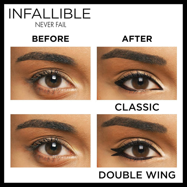 L'Oreal Paris Makeup Infallible Never Fail Original Mechanical Pencil Eyeliner with Built in Sharpener, Black, 1 Count