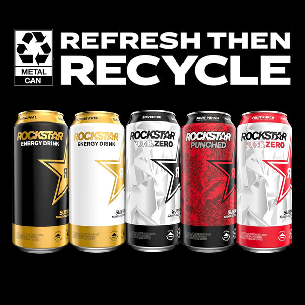 Rockstar Energy Drink, Throwback Edition: O.G., 16 Fl Oz (Pack of 12) - Packaging May Vary