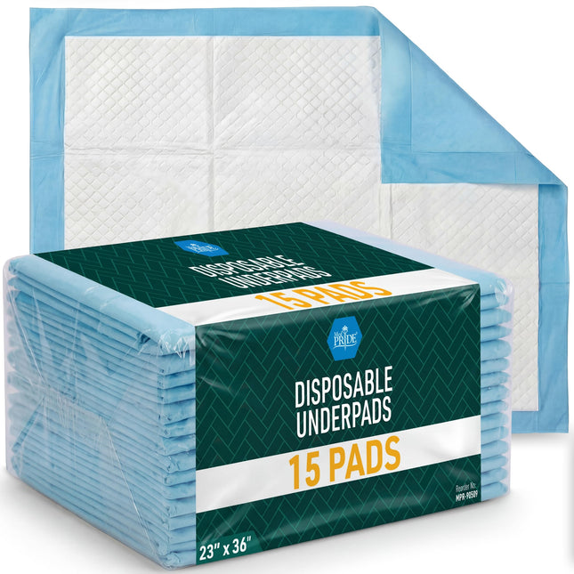 MED PRIDE Disposable Underpads 23'' X 36'' Incontinence Pads, Chux, Bed Covers, 