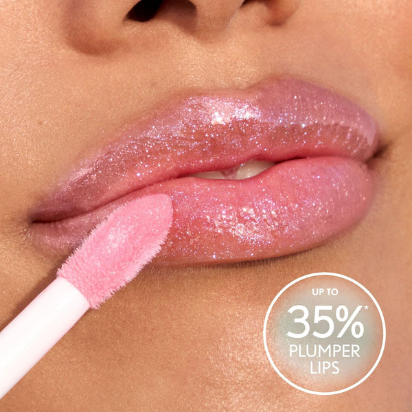 COVERGIRL Clean Fresh Yummy Plumper Lip Gloss, 780 Freeze the Day, Shiny, Vegan Formula, Easy to Apply, Minty Flavor, 0.33Oz