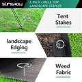 Landscape Staples,120 Pcs Garden Stakes, Circle Top 6-Inch Galvanized Steel, Spikes Pins for Securing Weed Fabric Netting Ground Sheets and