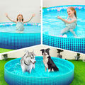 Jasonwell Foldable Dog Kiddie Pool - Hard Plastic Kids Paddling Pool Toddler Baby Swimming Pools for Backyard Collapsible Whelping Box Pet Doggie