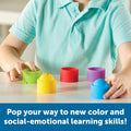 Learning Resources Rainbow Emotion Fidget Poppers, Sensory Toys, Social-Emotional Learning ,Sensory Toys for Toddlers, SEL Skills,Fine Motor