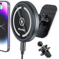 OHLPRO for MagSafe Car Mount Charger iPhone 15W Wireless Car Charger Dark Gray