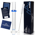 Brewing America Glass Hydrometer Test Tube Jar & Cylinder Brush - Narrow Flask for Alcohol by Volume Test - Moonshine, Homebrew Beer, Home Wine