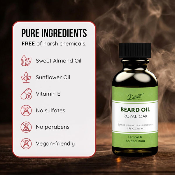 Detroit Grooming Co. Beard Oil | Royal Oak | Natural Formula, 1 oz Royal Oak 1 Fl Oz (Pack of 1)