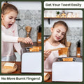 Toaster Tongs With Magnet | Kitchen Utensils For Cooking and Holding Toast Bacon Muffin Bagel Bread | 8 Inch Long Natural Non Toxic Bamboo 1 pc -