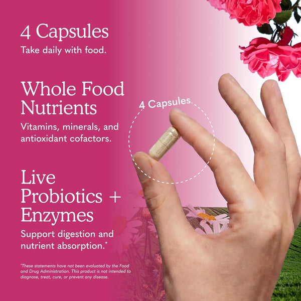 Garden of Life Vitamin Code Women's Multivitamin with Iron and Folate – Whole Food Women’s Vitamins with Probiotics, Digestive Enzymes, Immune
