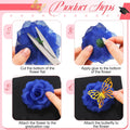 Knitgrip 27 Pcs DIY Graduation Cap Decorations Accessory Kit Include Faux Flower Heads and 3D Butterfly for Graduation Cap Decoration Home
