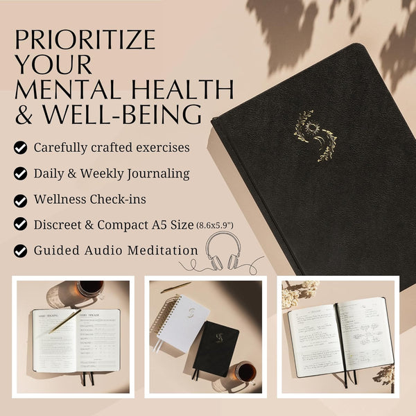 FINDING BALANCE 100-Day Mental Health Journal Ã¢ÂÂ Daily Journal with Prompts for Mindfulness, Self-Care & Healing Ã¢ÂÂ Anxiety & Depression