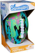 Swimways Hydro Waterproof Football, Outdoor Games for Adults and Kids, Swimming Pool Accessories and Pool Party Games,9.25 Inches, Blue