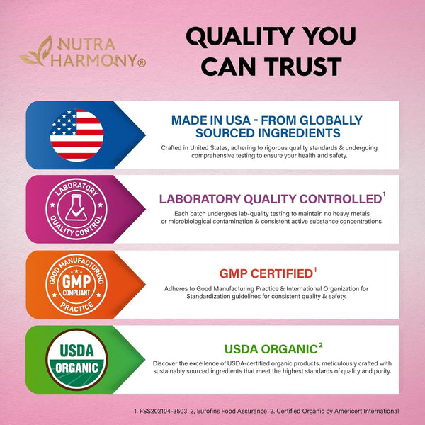 USDA Organic Vitamin B-Complex B5 Pantothenic Acid | B12 Methylcobalamin | B1 Thiamine | B6 Pyridoxine | B7 Biotin | B9 Folic | B3 Niacinamide - B