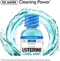 Listerine Cool Mint Alcohol Free Mouthwash, Mild Mint, 3.2 fl. oz/95 mL 3.2 Fl Oz (Pack of 1)