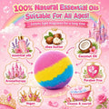 Bath Bombs for Kids: 12 Pcs Princess Bath Bombs with Toys Inside, Kids Bath Bomb Rich in Natural Essential Oils, Organic Bath Bomb Gift Set for