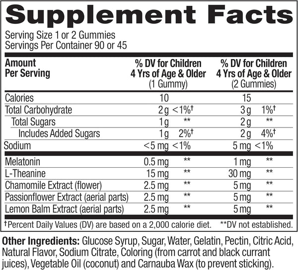 OLLY Kids Sleep Gummy, Occasional Sleep Support, 0.5Mg Melatonin, L Theanine, Chamomile, and Lemon Balm Extracts, Childrens Chewable Supplement,